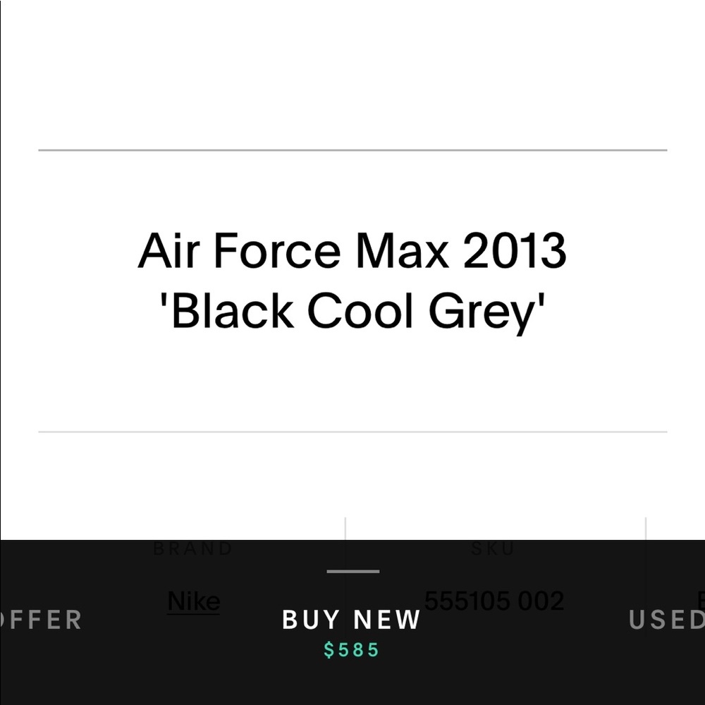 Air Force Max 13’ Black Cool Grey sz 11 - Picture 10 of 10